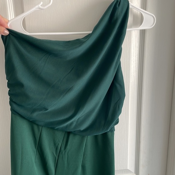 Love Design Nordstroms One Shoulder Green Romper size S - Picture 3 of 5